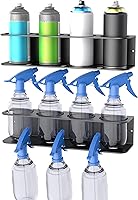 WALMANN Spray Bottle Holder Wall Mount - Metal Spray Can Organizer Rack for Garage Workshop, Pack of 2