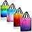 Nush Nush Set of 12 Gradient Medium Gift Bags - 4 Stunning and Shiny Reusable Gift Bags With Handles - Ideal Goodie Bag for Birthday Party, Wedding Party Favors, Christmas, Thanksgiving - 8x4x10