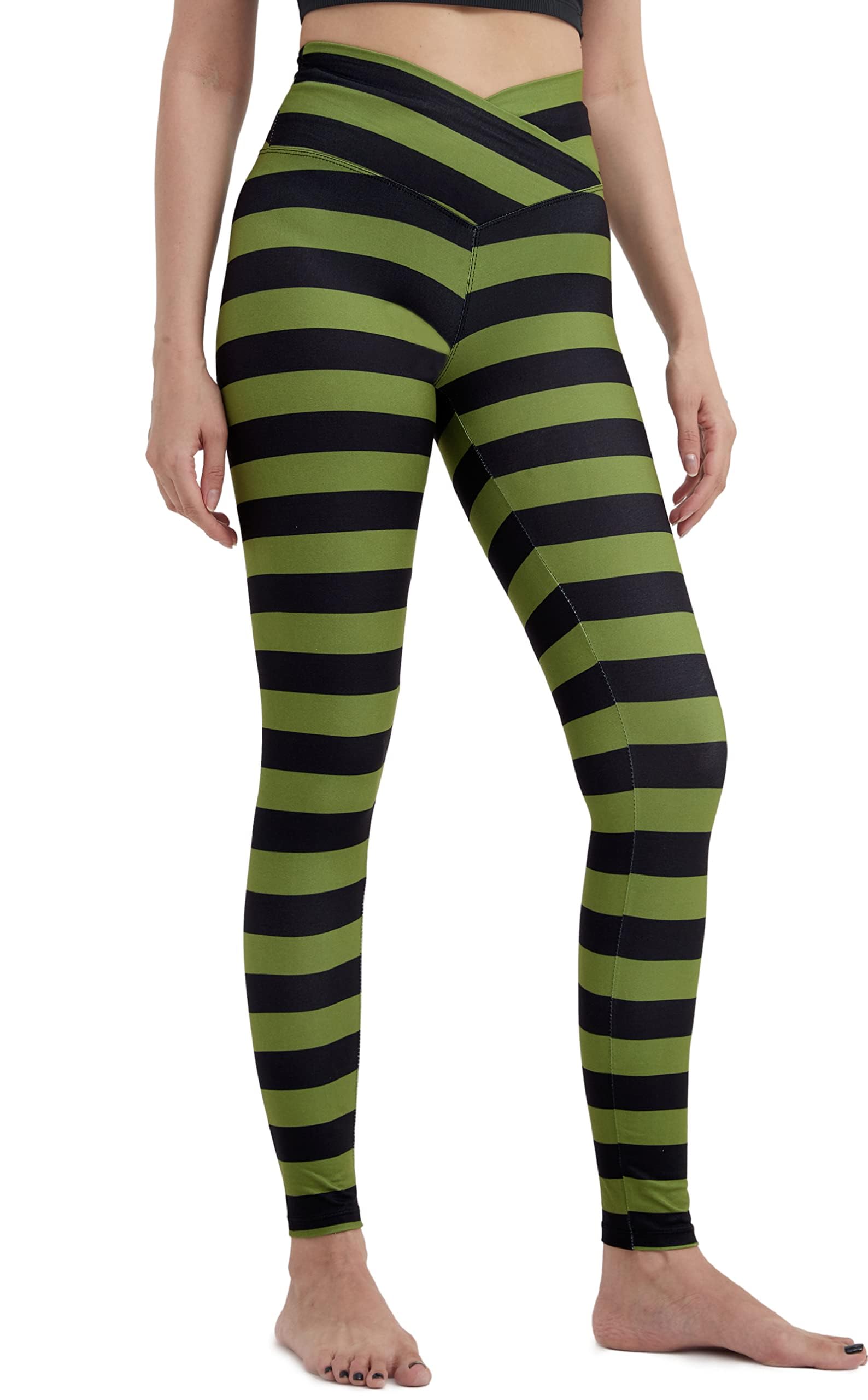 sissycos Women's Christmas Halloween Crossover Leggings High Waisted