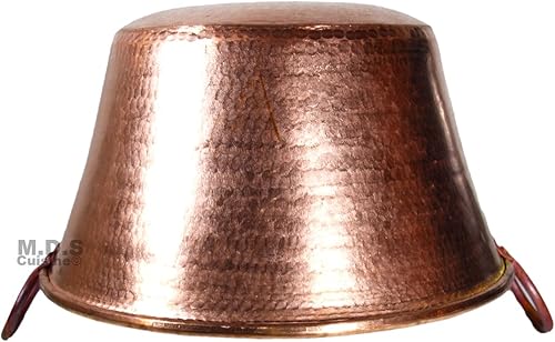 Miniatura 5 de Cazo De Cobre Para Carnitas Grande 18" Heavy Duty Gauge Cobre Cazo Mano Mammeded Hecho en México 100% Cobre Wok