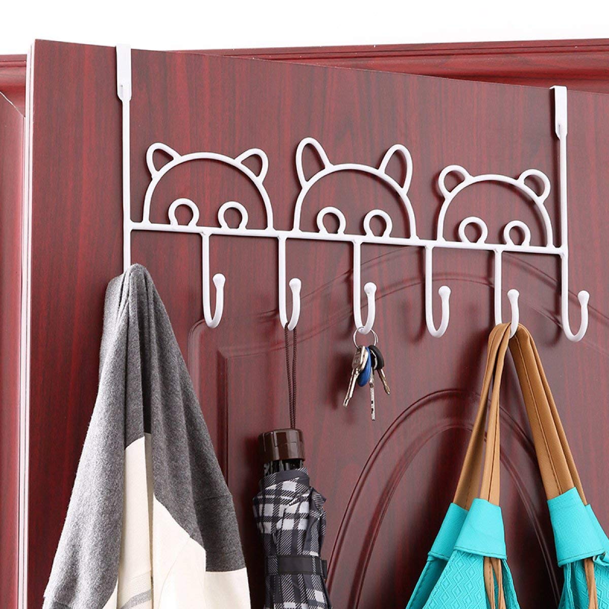 Gancho de abrigo adhesivo resistente gancho de puerta sin costuras gancho sin rastro montado en la pared estantes de pared de baño (color: negro B), color: negro a (color: blanco B)