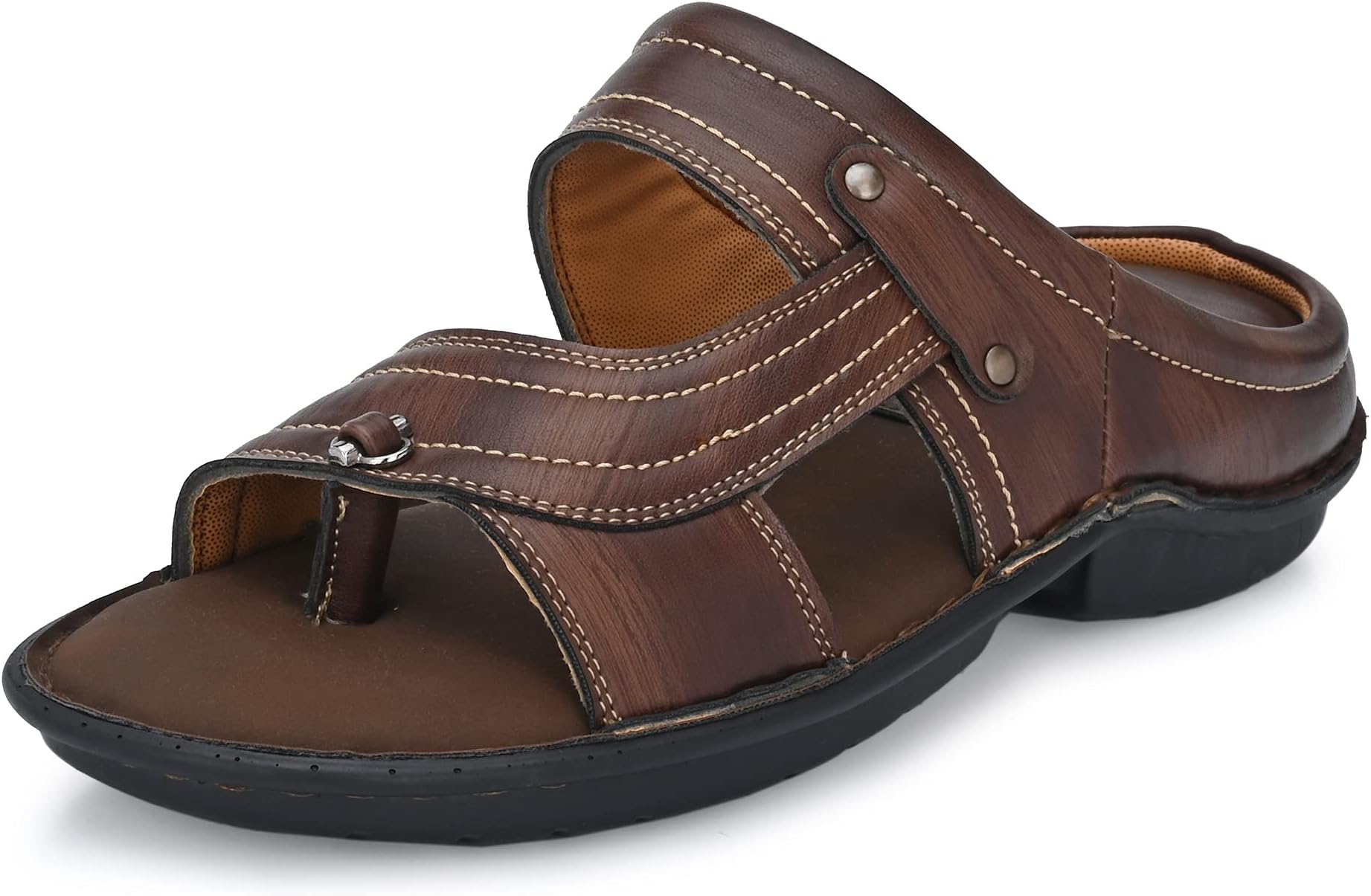 Centrino Sandals for Men | Lightweight Thong Style Sandal | Quick-Dry Comfortable Chappal with Arch Support & Durable Hand Stitched Sole (5951)