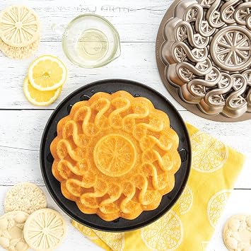 Nordic Ware Citrus Twisted Pan, 8 Cup Capacity, Confectionery
