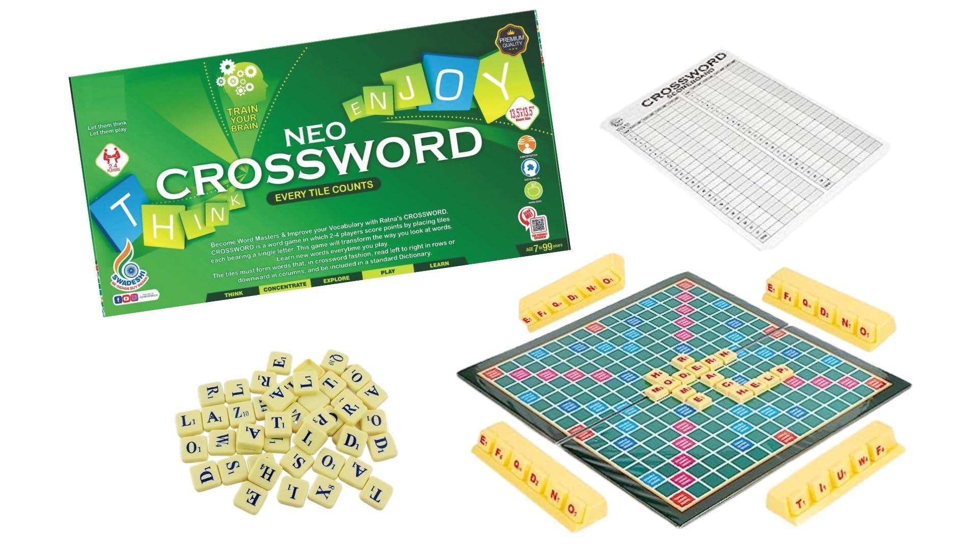 Crossword English Word Puzzle Game for Kids - Vocabulary Builder for Kids (Neo Crossword)