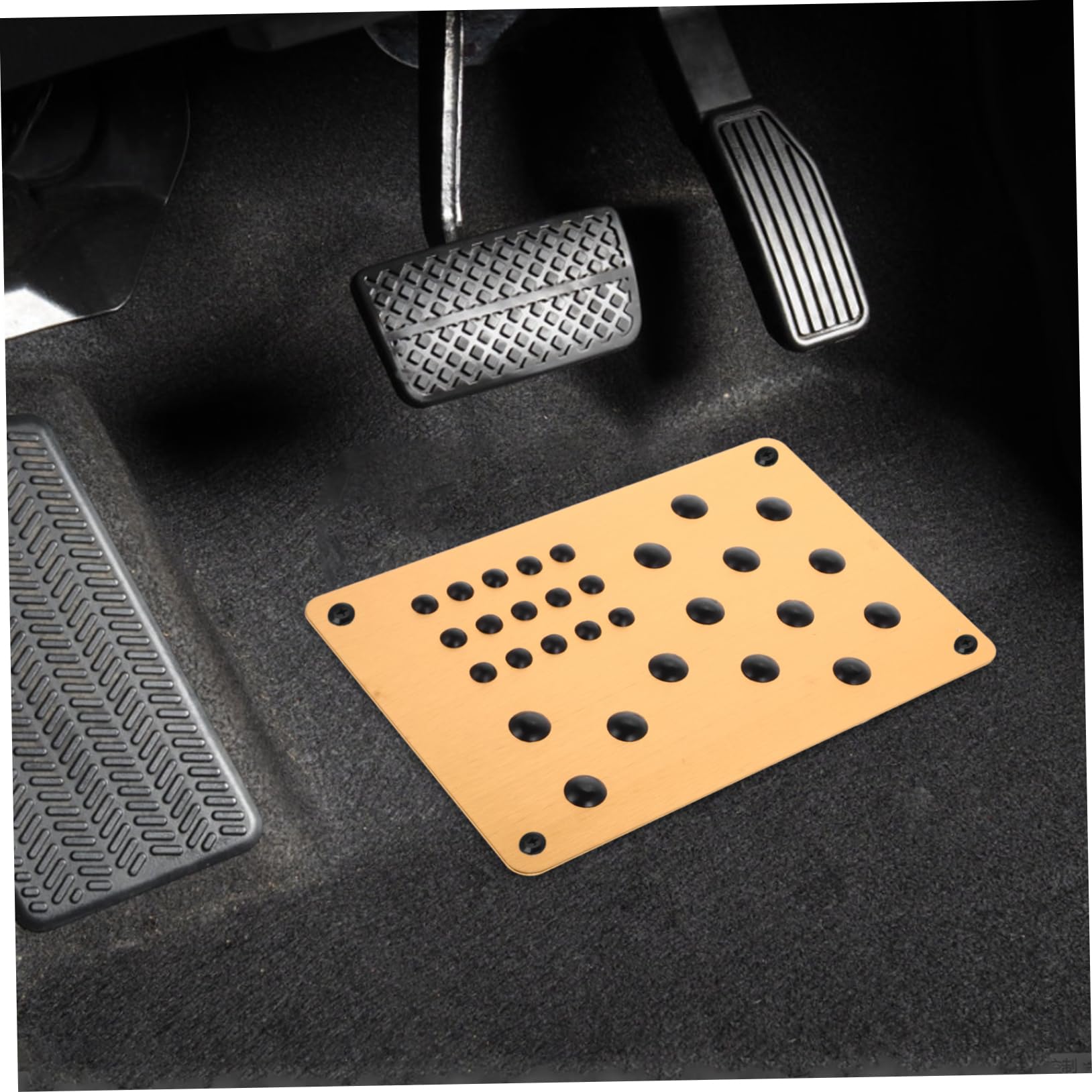 Unomor Cars Floor Mats Fit Foot Pedal Protector Liners for Van SUV Truck Easy Installation Aluminum Alloy Decorative — view 4