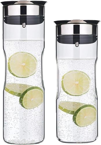 Miniatura 12 de WMF Motion - Jarra de agua de 0,8 litros de altura, 9.4 in, con tapa de silicona, con asa de bloqueo, apta para lavavajillas, 3.9 in, color plateado