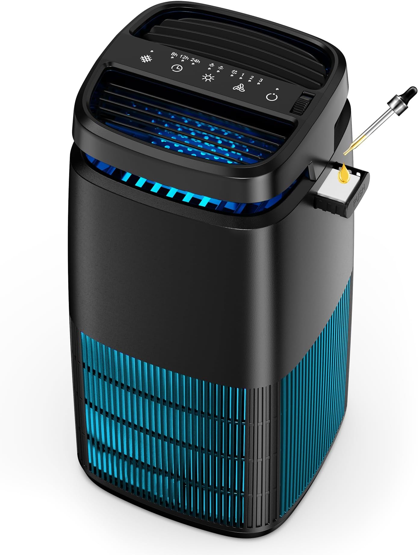 Pomoron Air Purifiers Air Purifier with H13 Filter Hepa Captures 0.3 Micron Particles Like Smoke Pollen Dandruff Hair Air Cleaner with Aromatherapy Sponge for Home Bedroom Office Kitchen