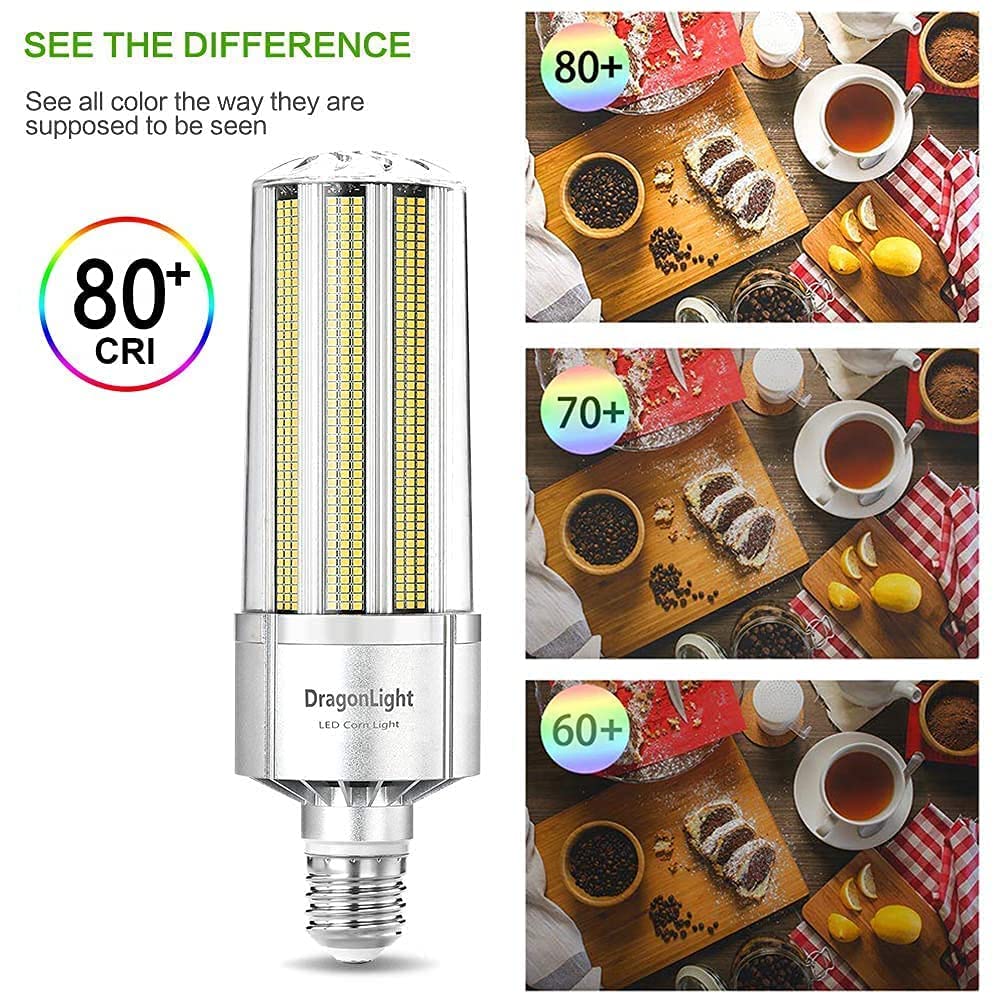 DragonLight 240W Superhelle Mais Licht LED Glühbirne(Ersetzt 1400Watt) - E40 Edison LED Lampe 3000K Warmweiß 32400 Lumens für Großes Gebiet Beleuchtung - Garage Lagerhaus Werkstatt Hof