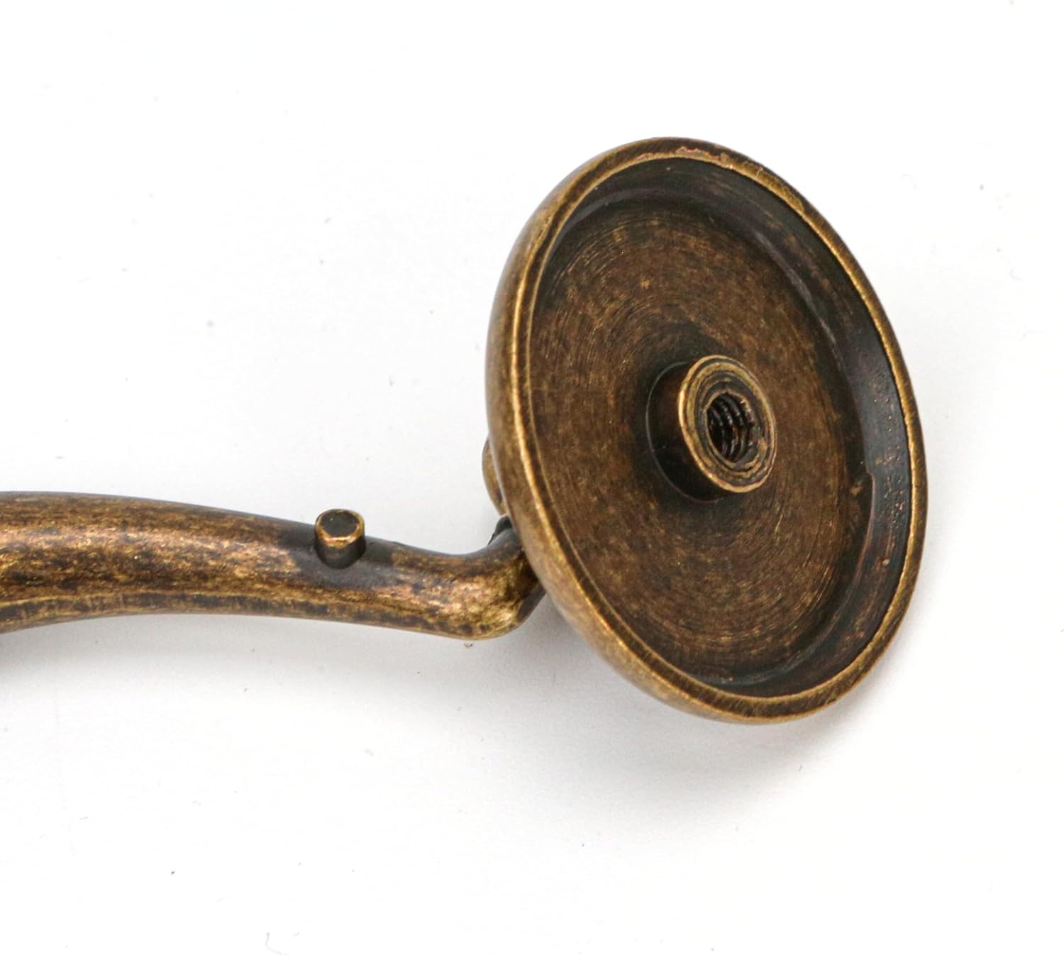 4.5" C-C Bail Handle Drop Pull Vintage Drawer – Antique Bronze Style Cabinet Dresser Knob Hardware, Zinc Alloy Furniture Door Pendant Swing for Desk, 114 mm 4 1/2" Center Hole Distance With Screws (4)