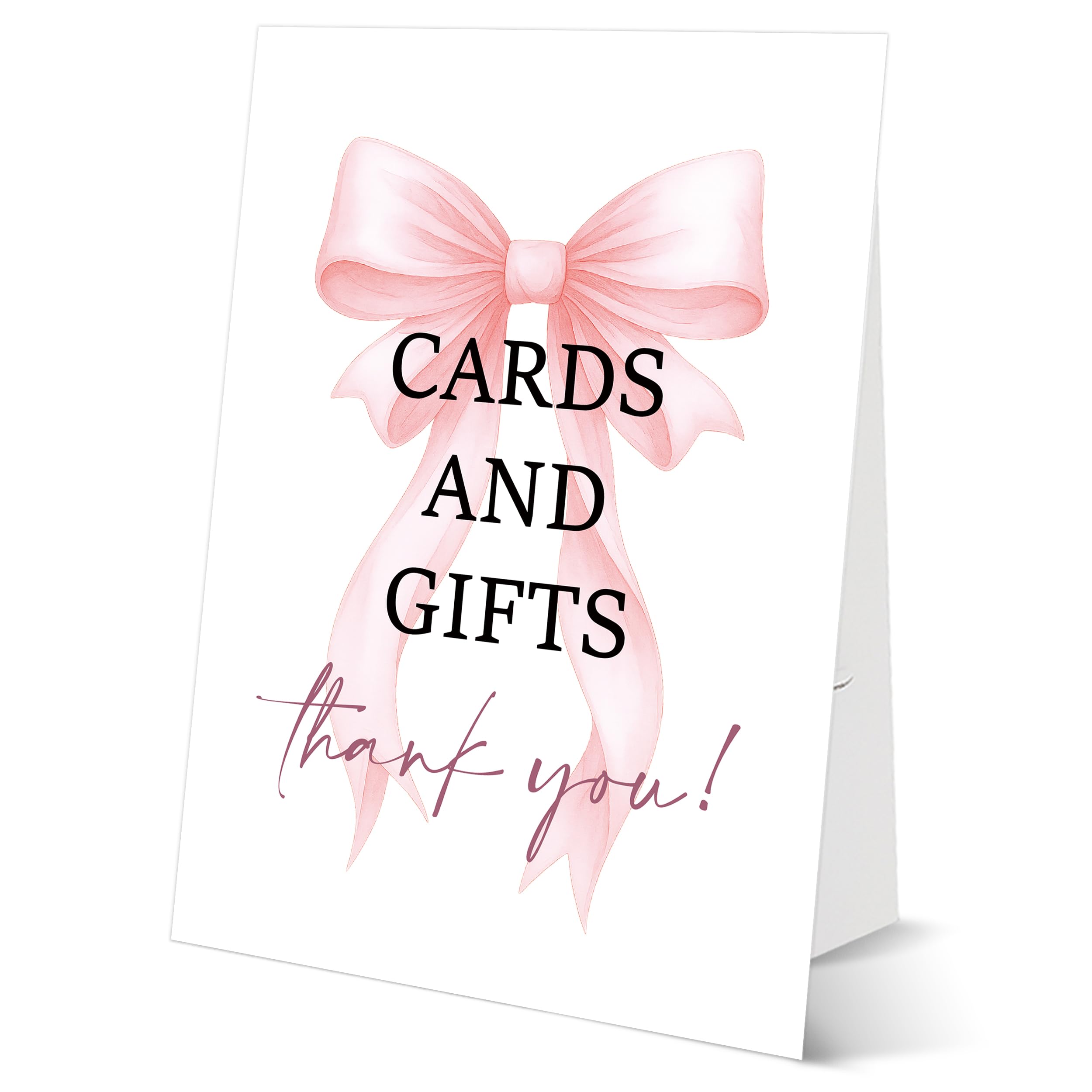 Photo 1 of Fkguras Pink Bow Baby Shower Tabletop Sign