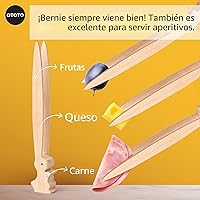 Vista 5 de OTOTO Bernie Bunny Pinzas para Tostadora - Conejo, Servidores de Ensalada - Mini Pinzas Multiusos para Aperitivos, Utensilios de Madera y Lindos