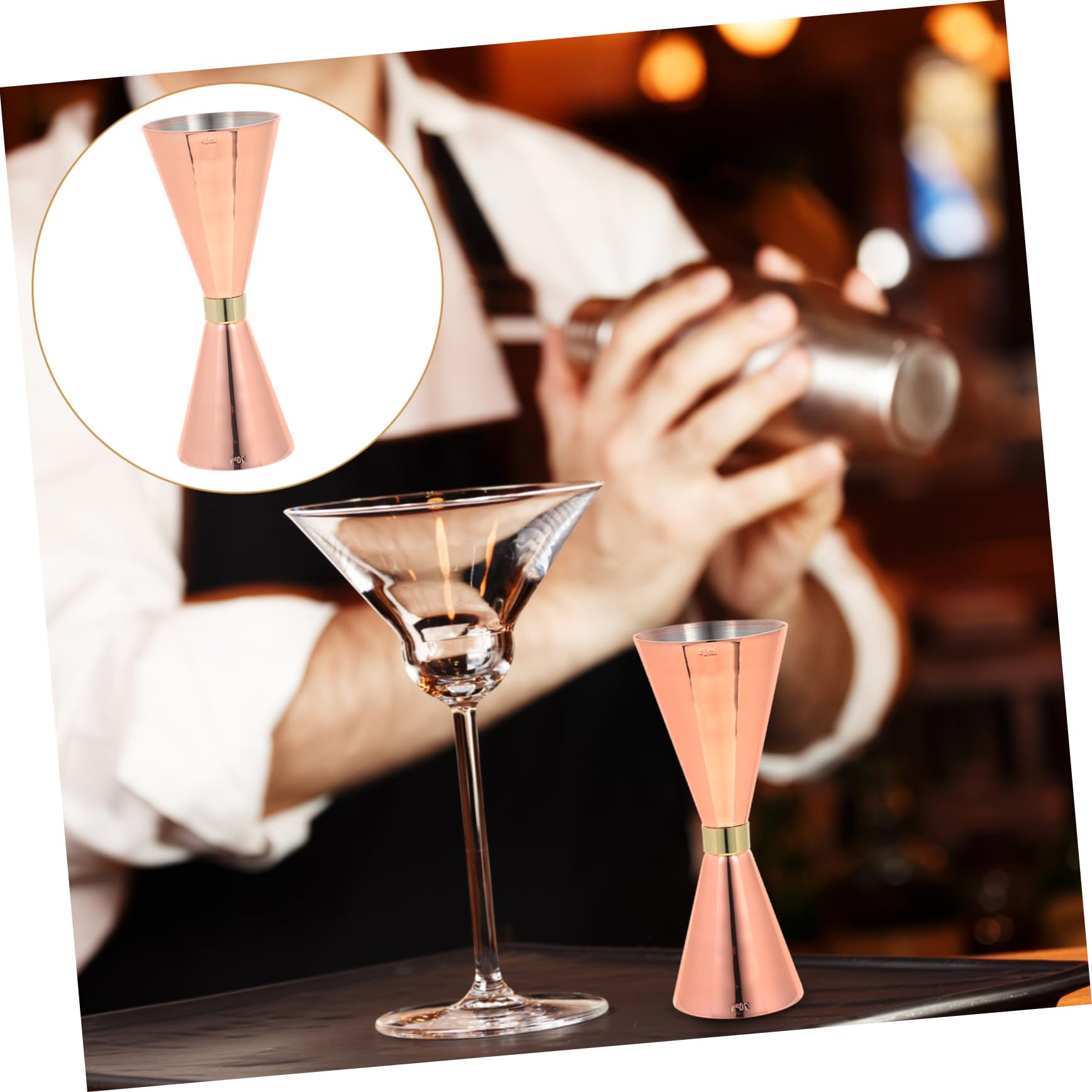 Unomor Sturdy Stainless Steel Jigger Easy to Clean and Accurate for Home and Bar Cocktails