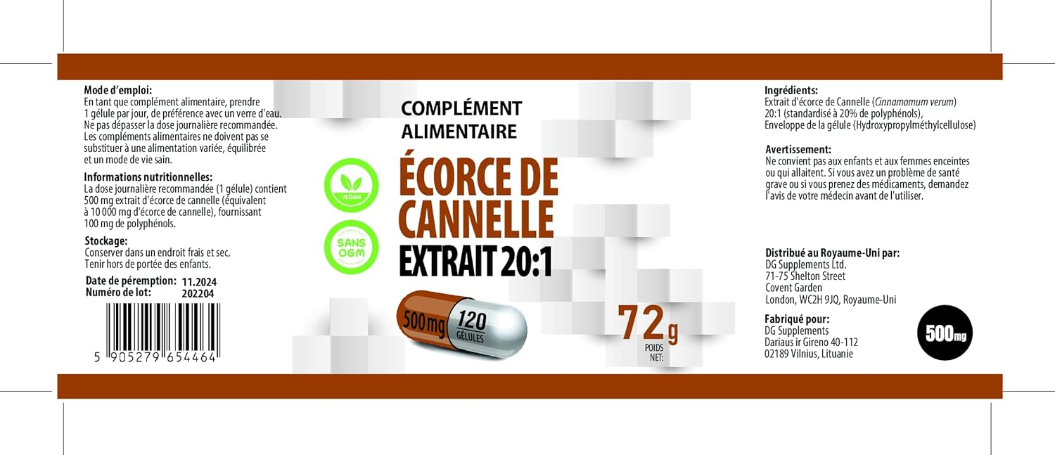 Hepatica Cinnamon Bark Extract 10 000mg Equivalent (500mg of 201