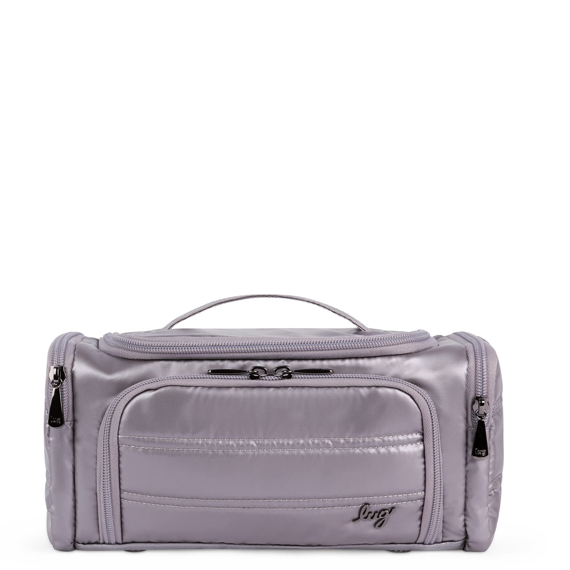 Lug Trolley Medium Cosmetic Case, METALLIC PEARL