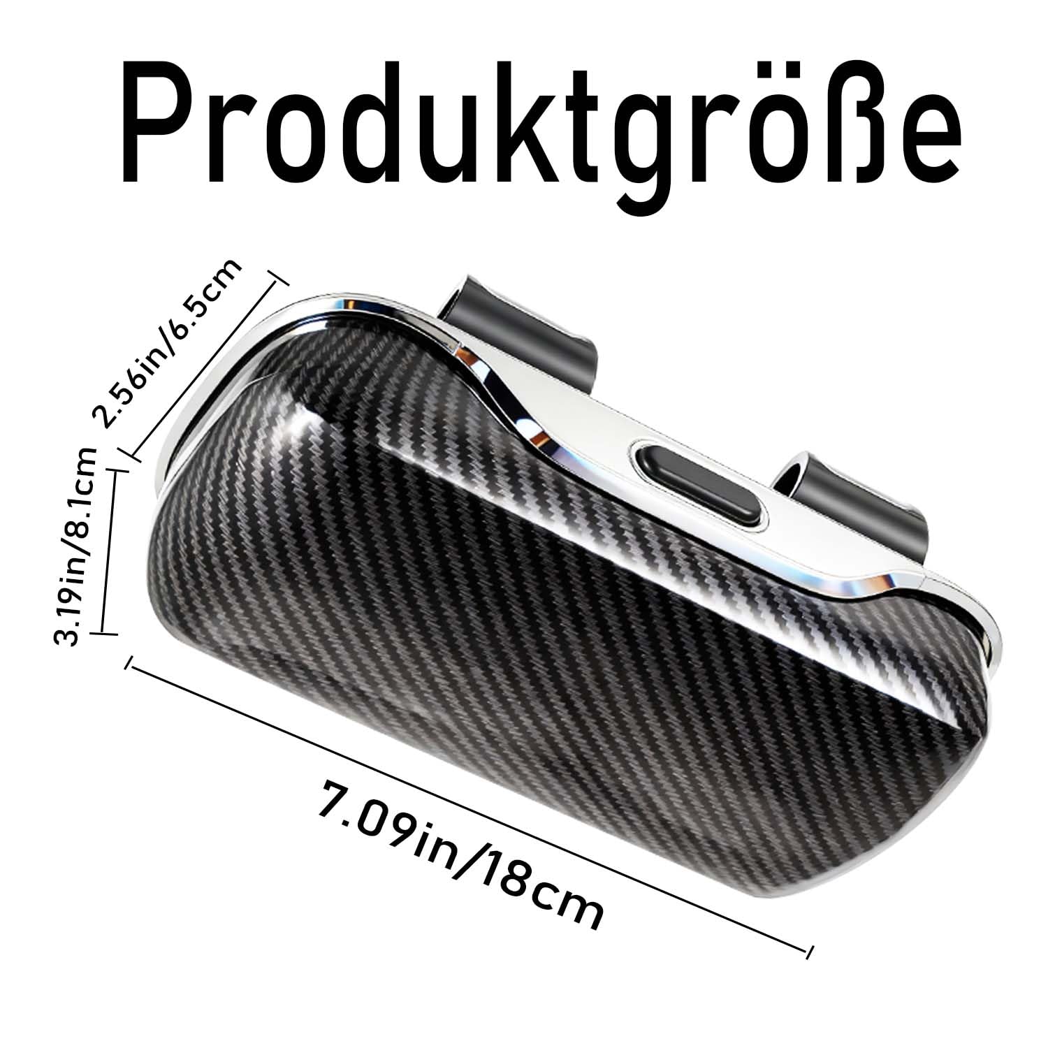 Portaocchiali per Visiera Auto, Soporte Portátil para Lentes De sol, Soporte para Gafas De sol para Coche con Acolchado De Fieltro, per Appendere Occhiali da Vista(Fibra di Carbonio)