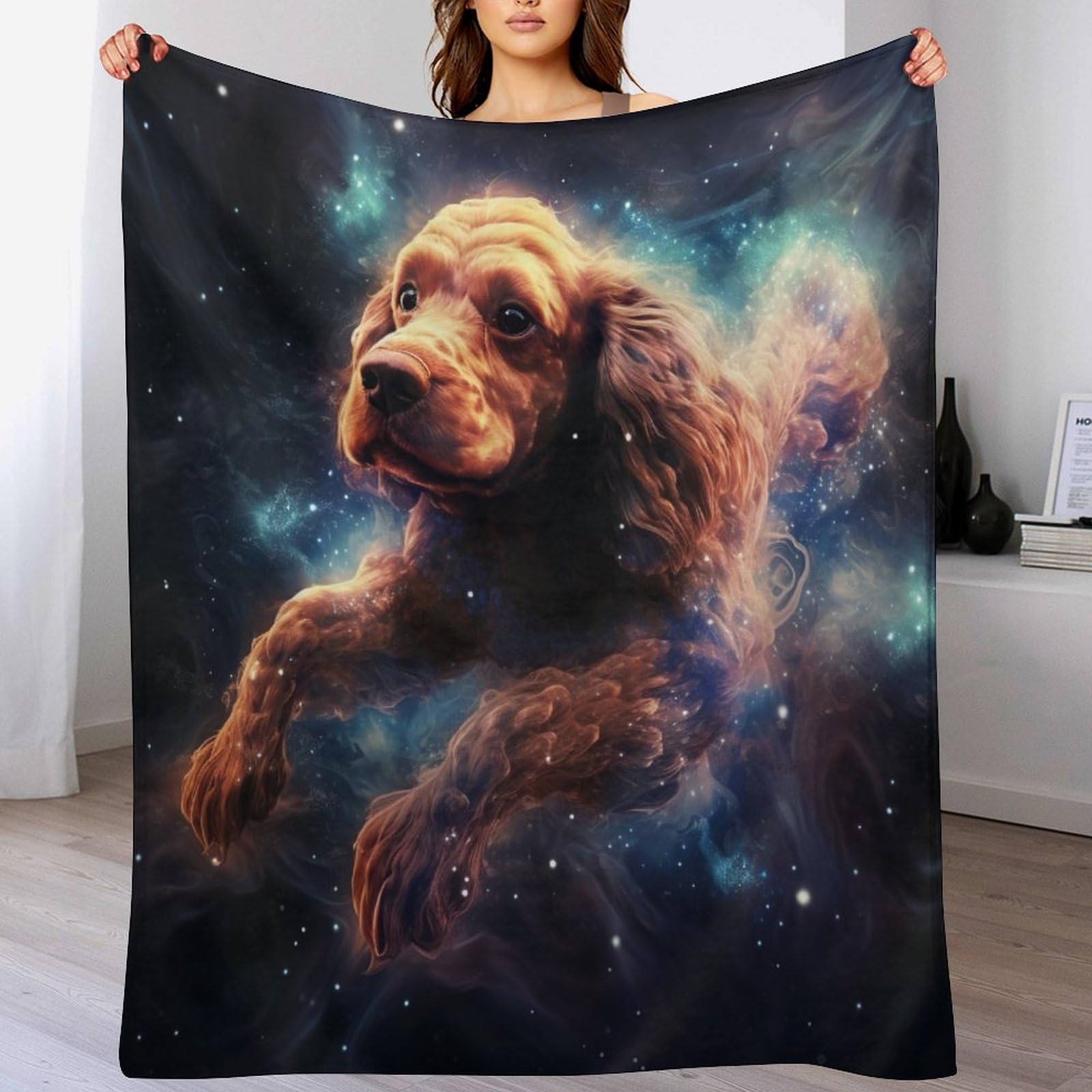 Plaid canapé chaud pour grand chien | Couverture polaire lit 100x130 douillette