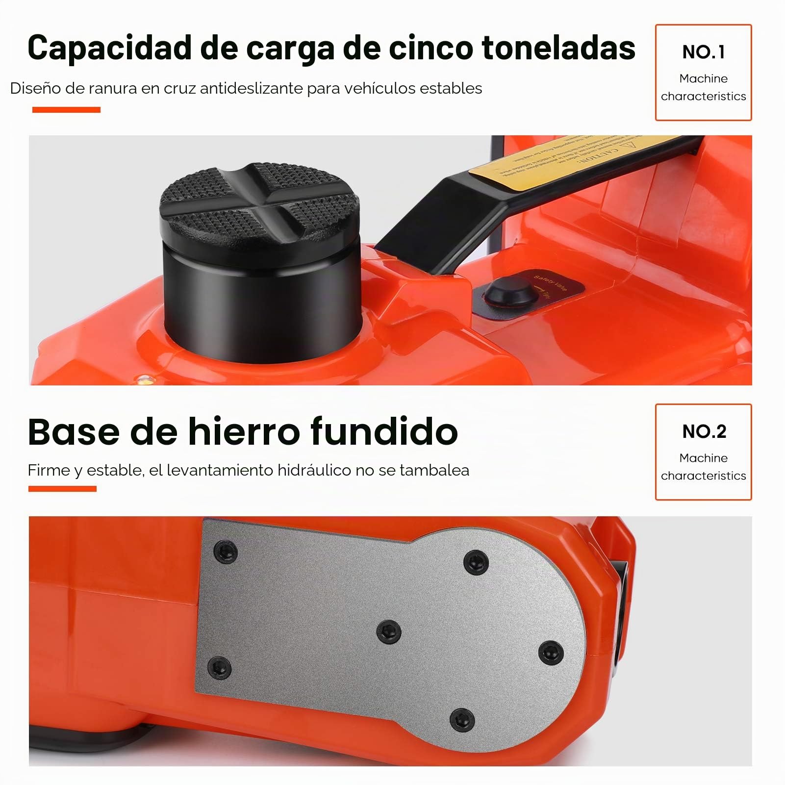 Gato Eléctrico Automotriz 5 Toneladas, 12V DC, Elevador de Coche para Garaje y Emergencia
