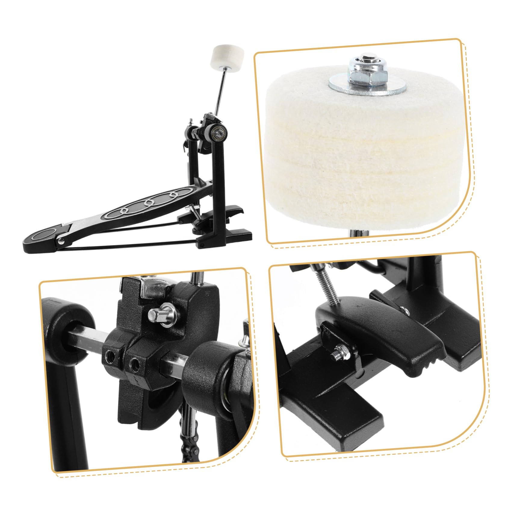 UPKOCH Pedal Operación Batería de Negro Aleación para Bombo de Aluminio Simple y Diseño Multiusos Adecuado para Reemplazo Profesional