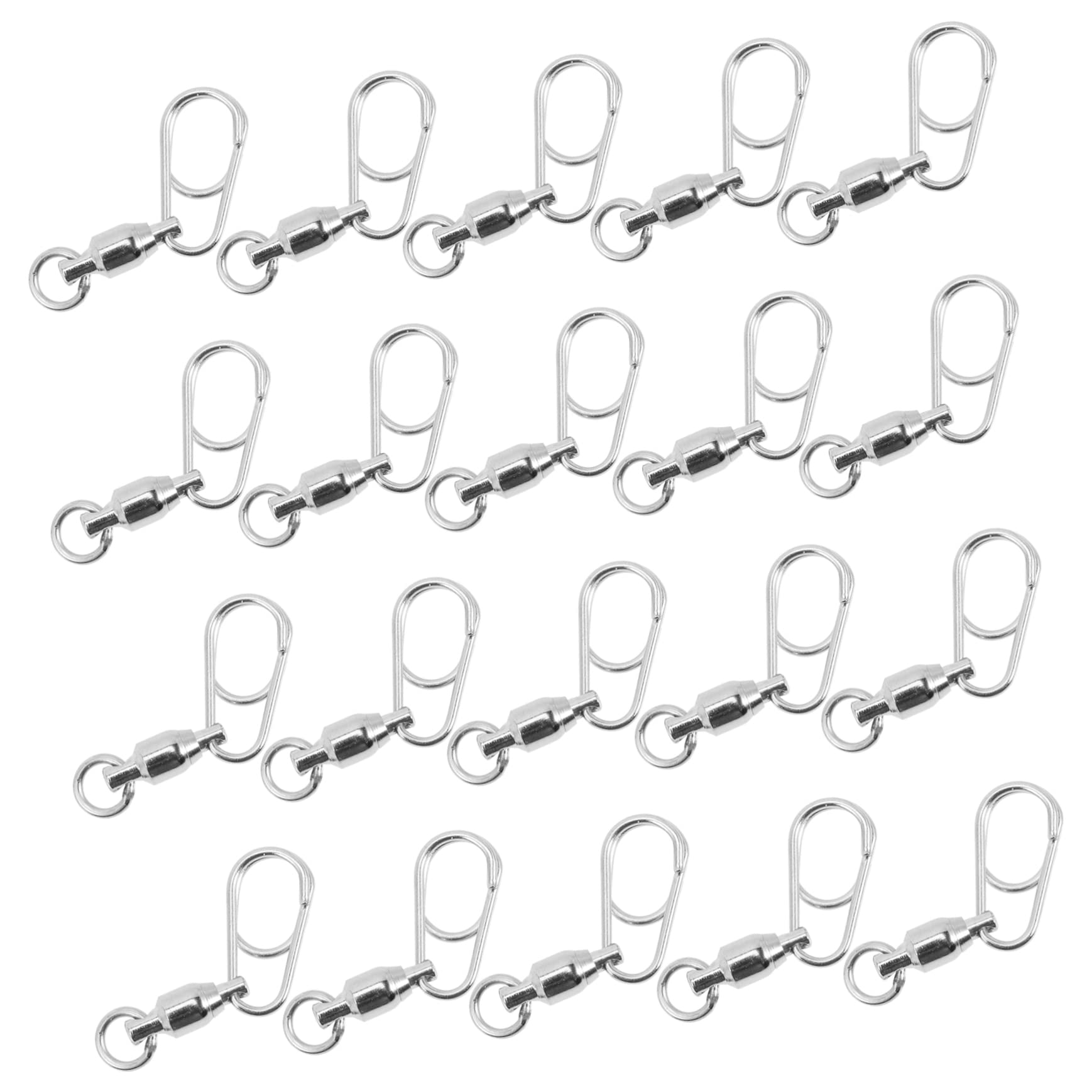Sosoport 60 STK Achtstelliger Ringverbinder Edelstahl-Kugelwirbel Drehgelenk mit doppeltem Verwendungszweck Angelköder Pailletten stoßverbinder Sicherungsring für den Außenbereich schwer