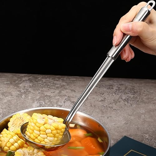 Miniatura 7 de Ragyzity Juego de utensilios de cocina de acero inoxidable, 10 utensilios de cocina de acero inoxidable de agarre cómodo, antiadherentes y