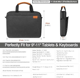 MoKo 9-11 Inch Tablet Sleeve Case, Protective Handle Shoulder Bag
