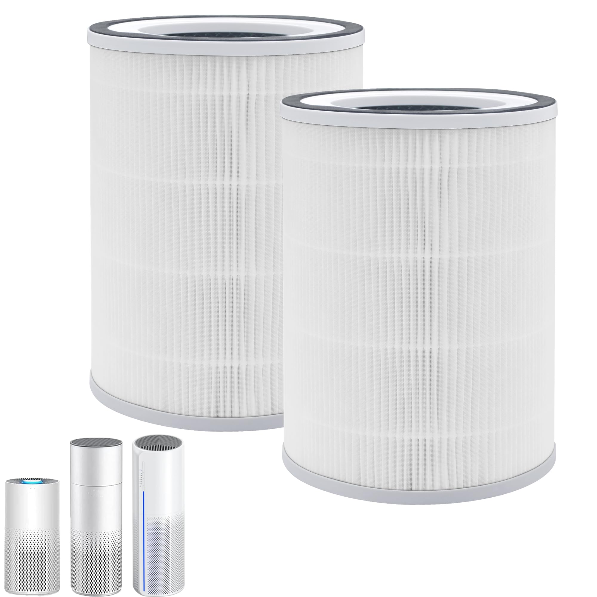 Photo 1 of 2 Pack KILO H13 True HEPA Filter Compatible with Afloia KILO, KILOPLUS, KILOPRO, MIRO,MIRO PRO and MORENTO MR-Kilo, Kalo Air Pur ifier, 360° 4-Stage Filtration?white?