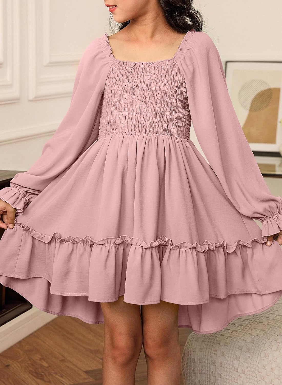 blibean Tween Girls High Low Hem Dresses Size 4-15 Years