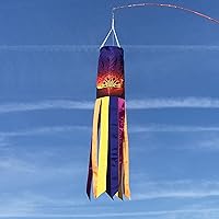 Vista 3 de In the Breeze 5136 Kokopelli Atardecer 40 pulgadas Windsock-Outdoor Southwest Decoración