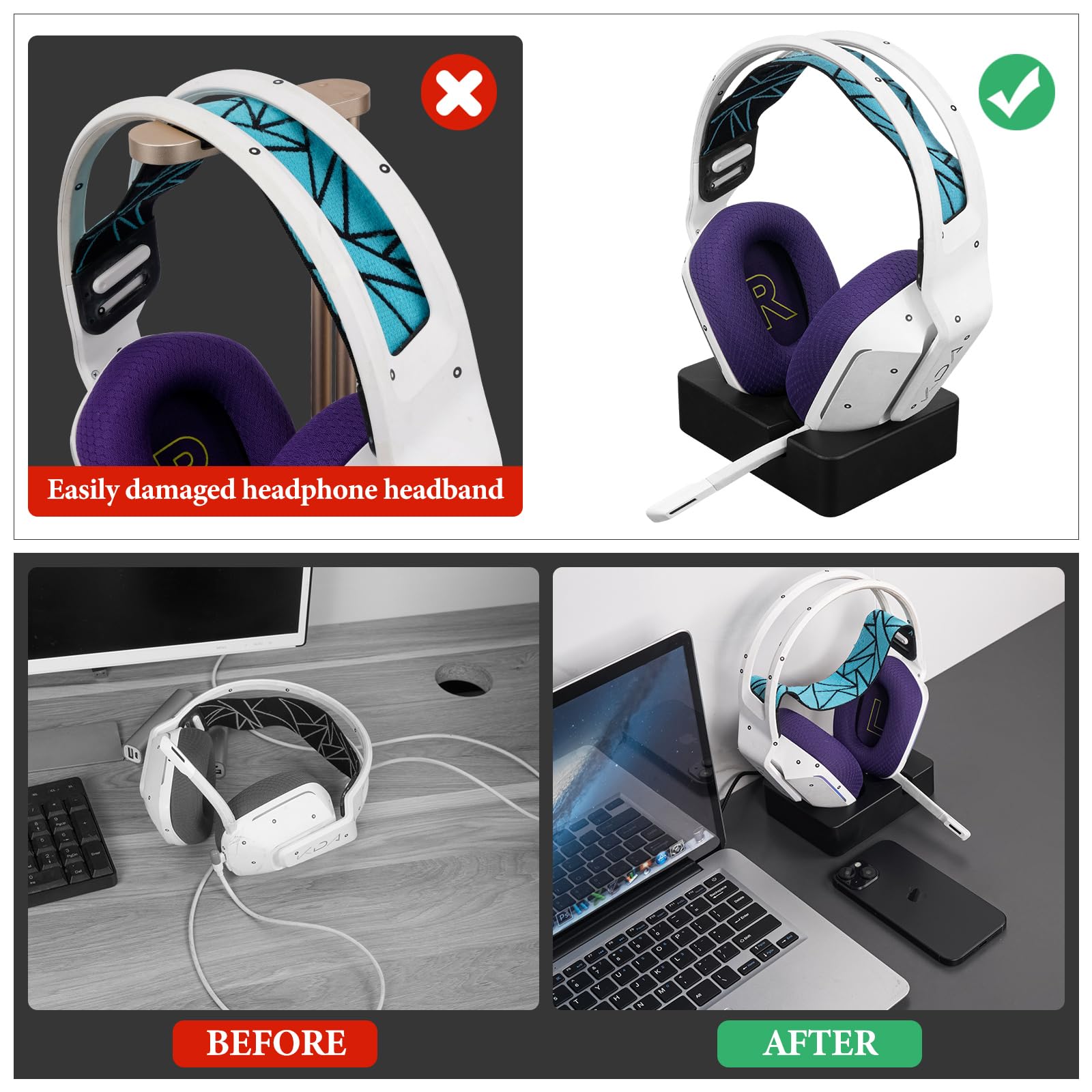 Jual Geekria Kopfhörer-Ladestation Für Logitech G733 Lightspeed Wireless Gaming Headset 3d Gedrucktes Harz Ladestation (schwarz) I.1597243431