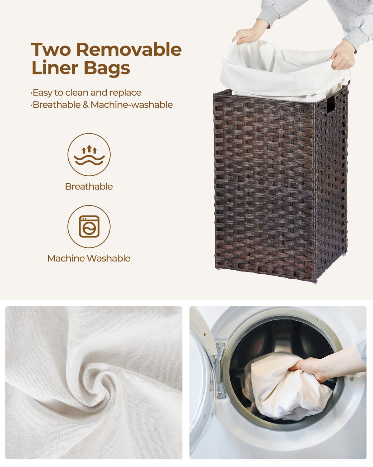 Amazon.com: Greenstell Laundry Hamper with Lid, 60L Clothes Hamper