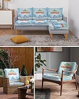 Vista 19 de Christmas Tree Couch Cushion Covers, Stretch Sofa Cover with Elastic Bottom, Merry Christmas Xmas Tree Snowflake Rustic Sofa Slipcovers Protector