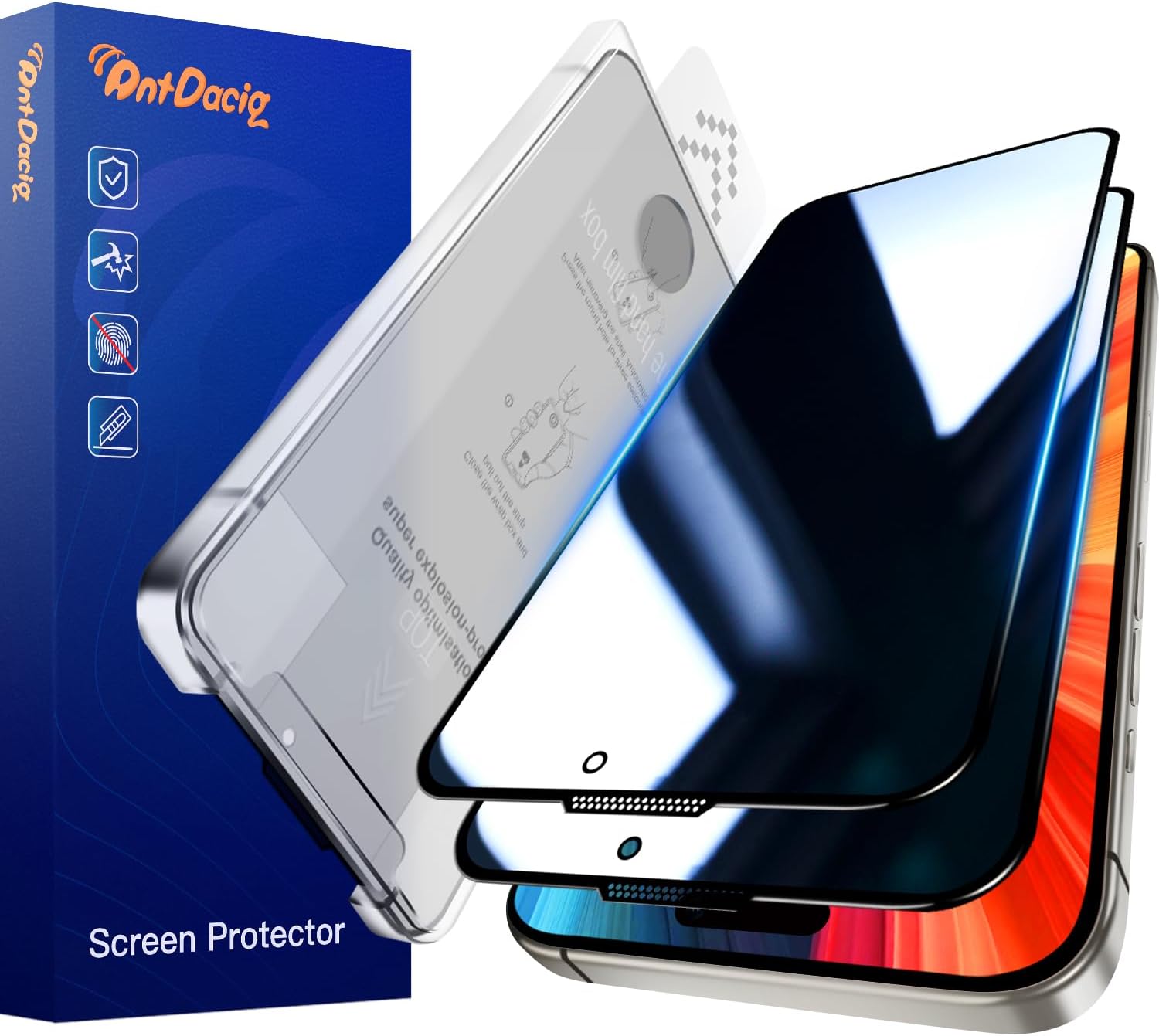 AntDacig for iPhone 15 Pro Max Privacy Screen Protector