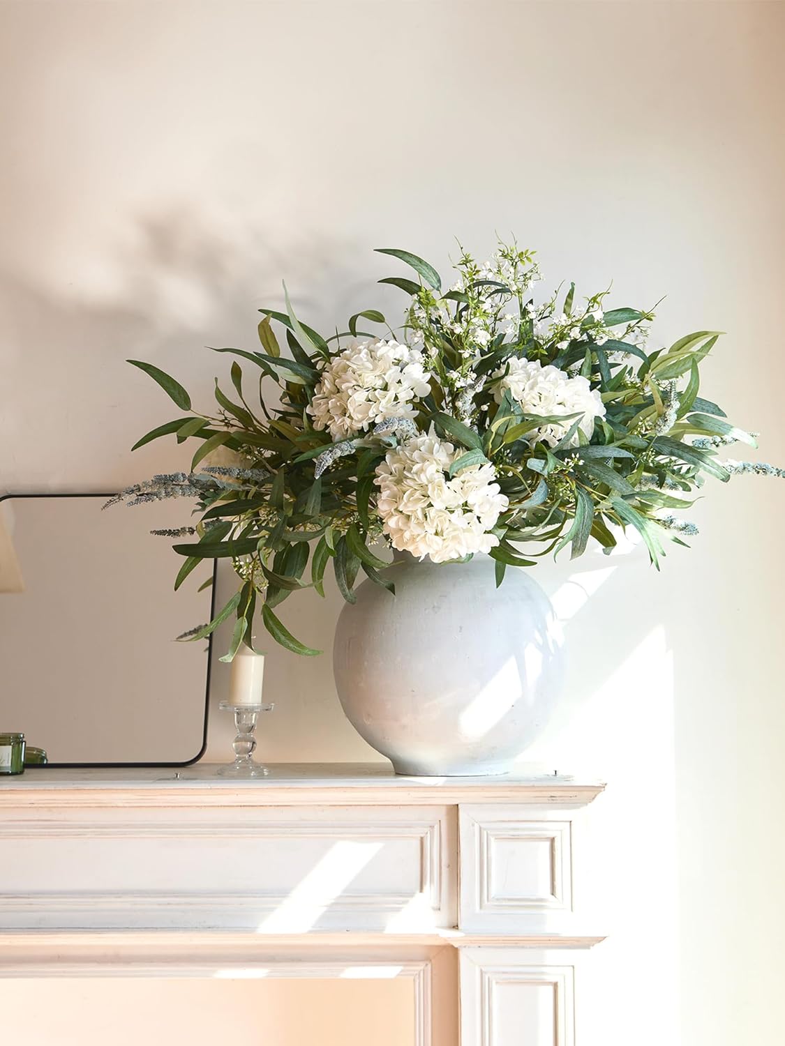 MISSPIN Artificial Flowers with Greenery Stems Faux Plants Indoor Branches for Tall Vase Ultra-Realistic, 13 Pcs Wedding Centerpieces, Home Decor & DIY Bouquets