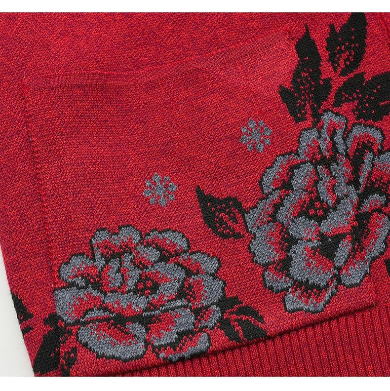 Suéter suelto mujer mayor abrigo cardigan fino punto primavera otoño 5