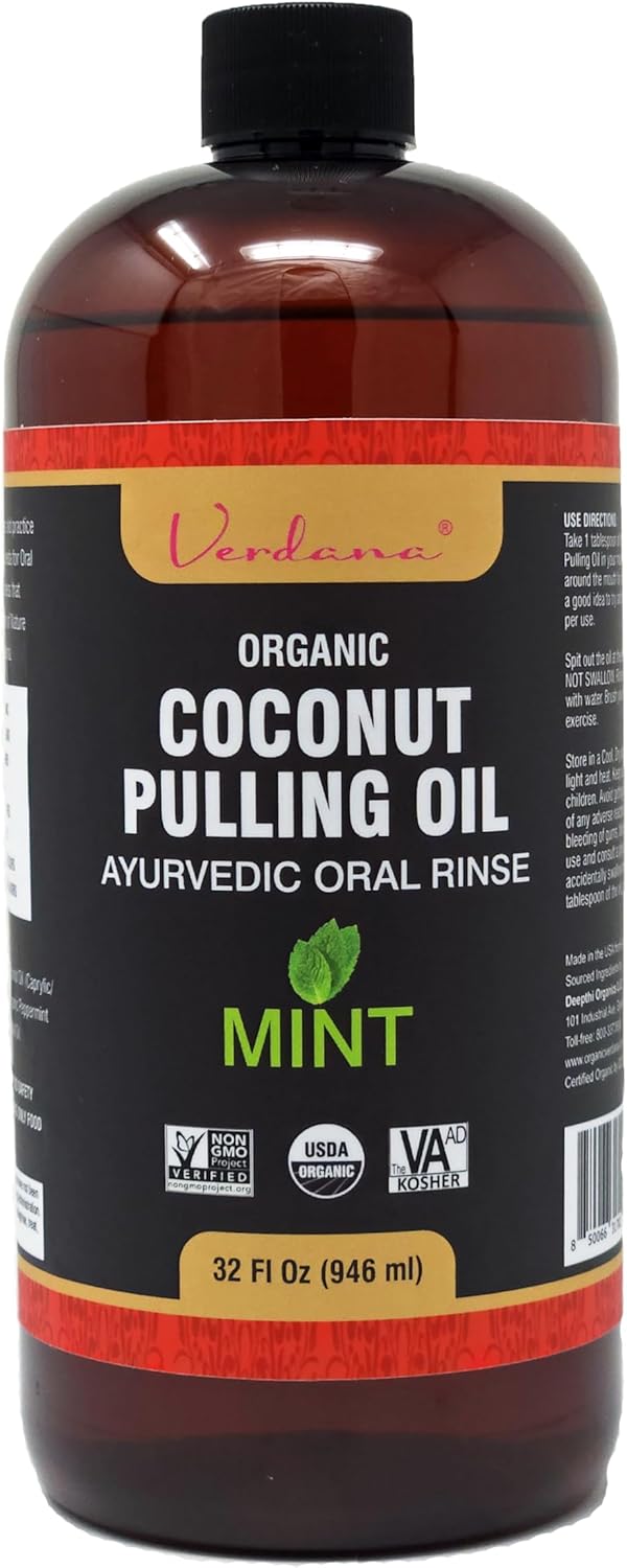 Verdana Organic Coconut Pulling Oil Big 32 Fl Oz Size