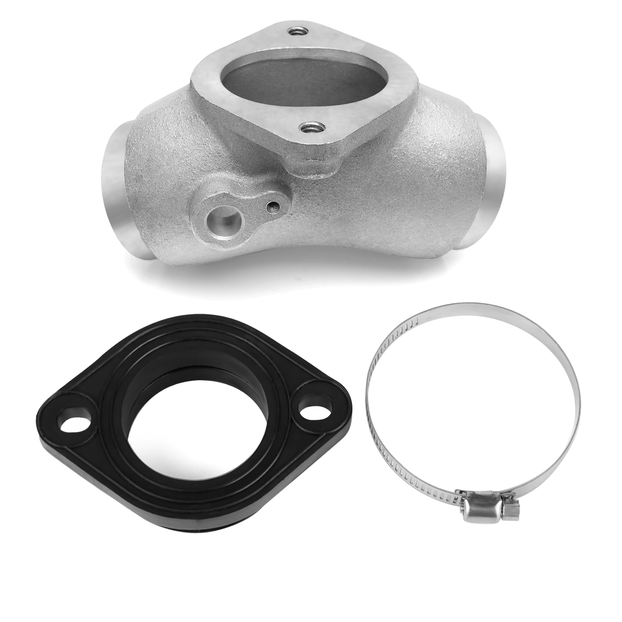 専用2点 Carb Intake Manifold 42mm Rubber Flange Mounting Adapter Kit For