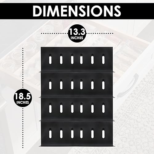 Miniatura 2 de Organizador de especias de 4 niveles, organizador de cajones de acero de calibre pesado, estante de almacenamiento de especias, bandeja de