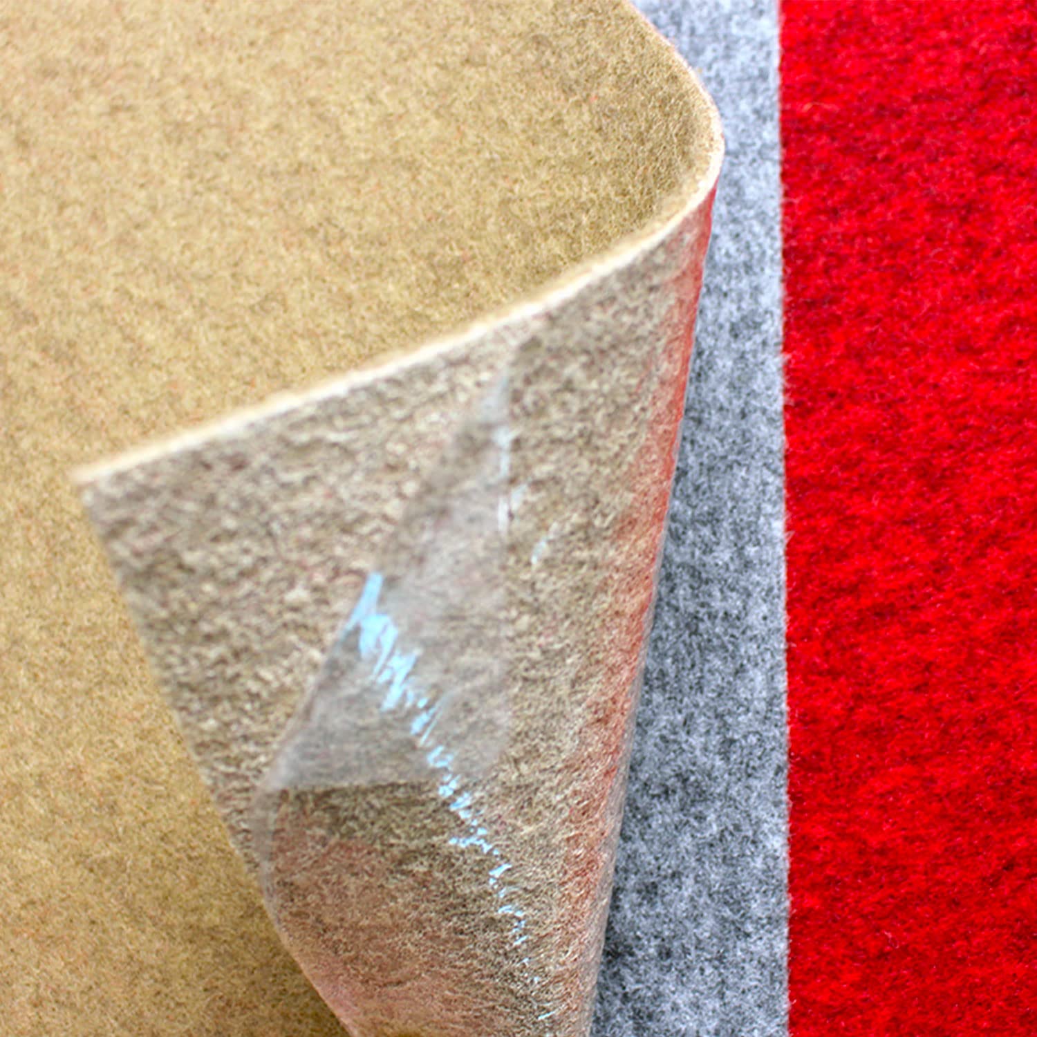 OLIVO.shop | DAMA Moquette adesiva per interni, quadrotti moquette certificata pavimenti 40x40 cm - Kit 12 pezzi (1,92 Mquadri), 4 colori (Rosso)