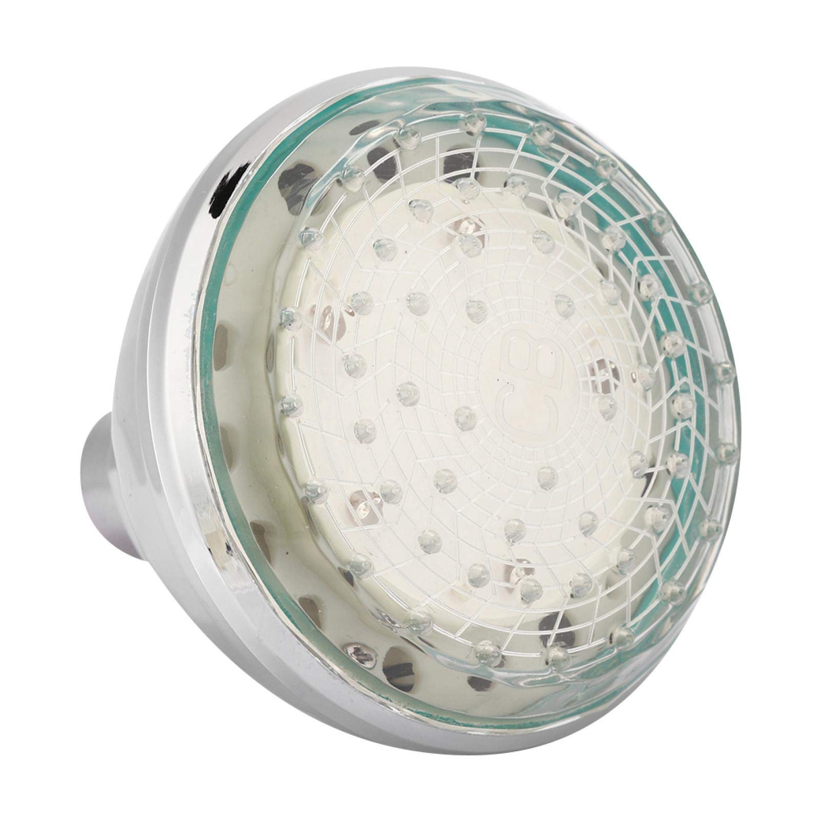 Haofy Green Led Shower Head, G1/2In 7 Color Changing Lights Top Shower Bathroom Shower Sprayer Temperature Controlled Shower Sprayer (9814B Colorful)
