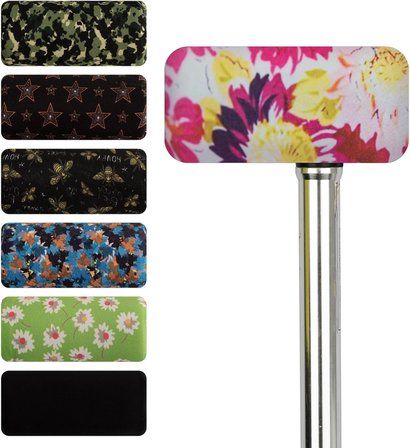 SPRING SEAON Cane Handle Covers- Replacement Grip Pad for Walking,Cushion Grip Soft Non-slip of T-Handle,Universal Fit for Most Canes & Crutch Handgrips Accessories
