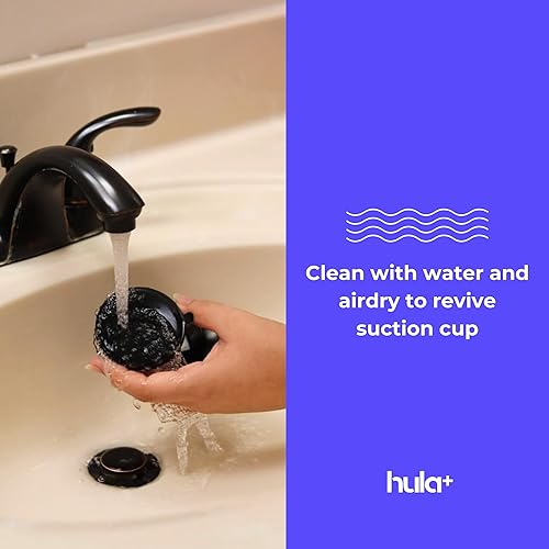 Miniatura 6 de hula+ Soporte portátil para teléfono, soporte reutilizable para ducha, espejo, cocina, ventana y baño, rotación ajustable para contenido, TikTok,