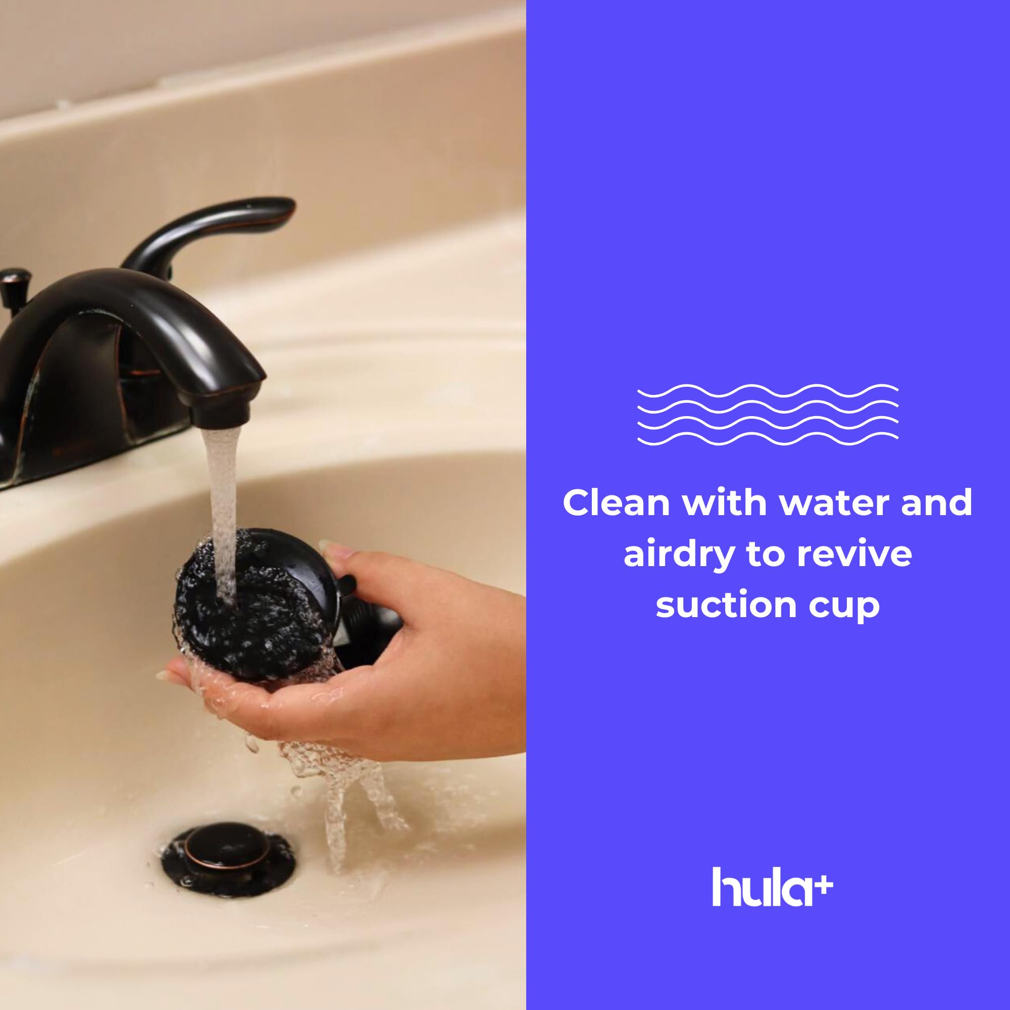 Hula+ Supporto Universale Per Telefono A Ventosa Per Doccia E Specchio - Portatelefono Riutilizzabile Senza Residui Per Bagno, Cucina E Vlog - Idea Regalo Per TikTok E Tutorial Makeup - 2