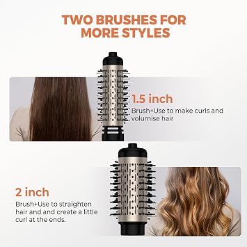 2 in 1 Rotating Hair Dryer Brush,
