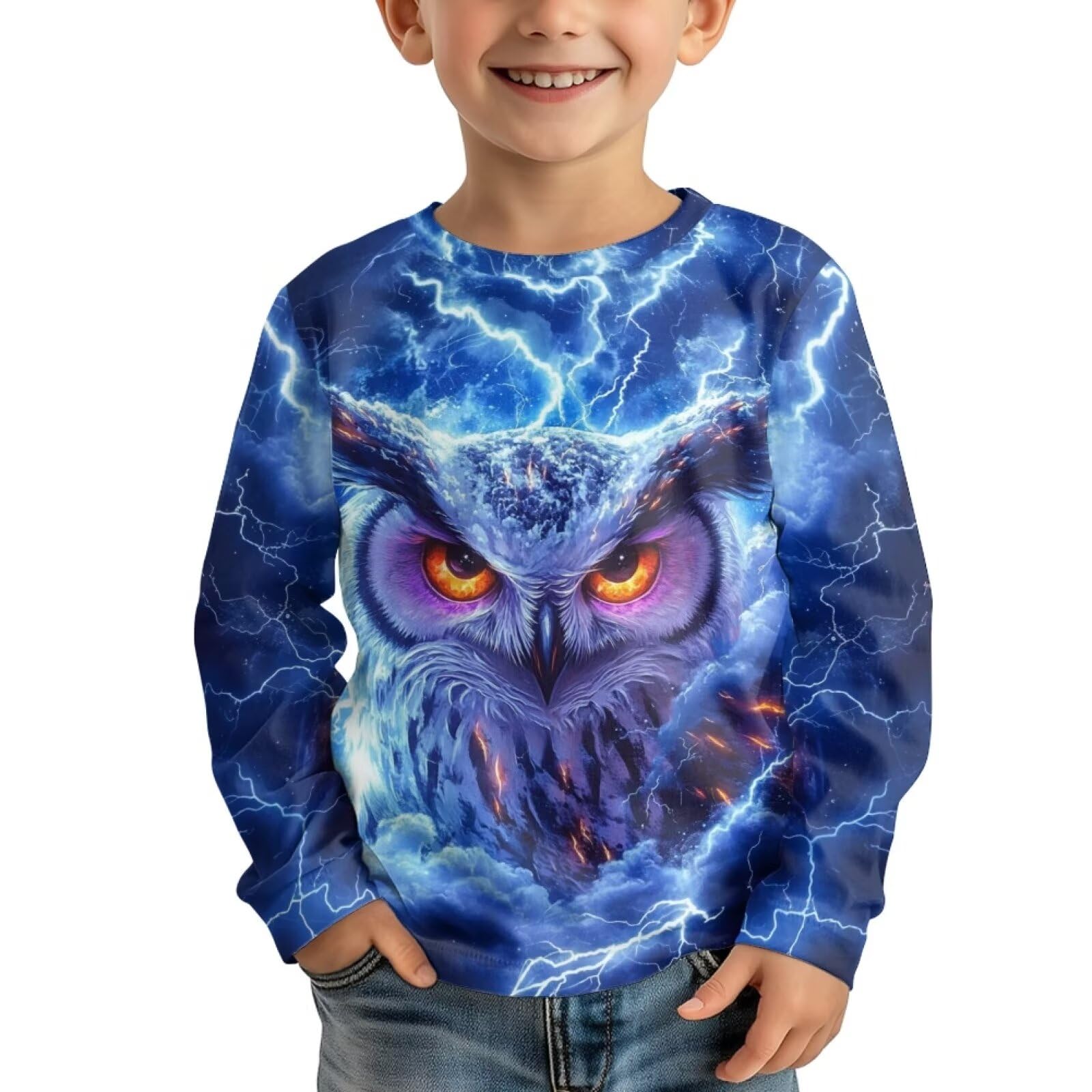 Guosanchn Long Sleeve Crew Neck T Shirt for Boys 3-16Y Tee Tops Casual Shirt Athletic T-Shirt Fall Clothes