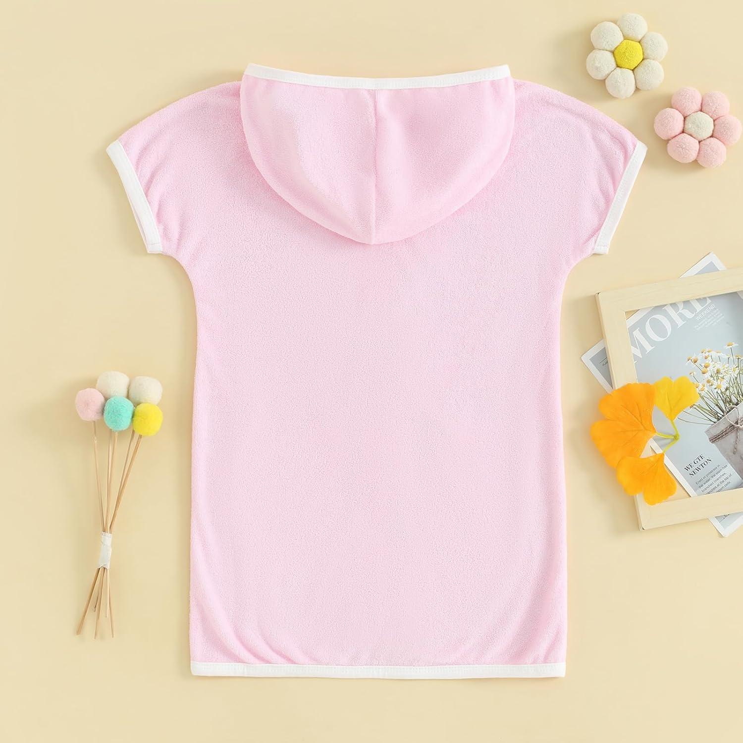 Baby Girls Boys Terry Cloth Swim Cover Up Zip Up Hooded Bathing Suit Coverup Wraps Kid Summer Pool Beach Swimsuit - Image 4