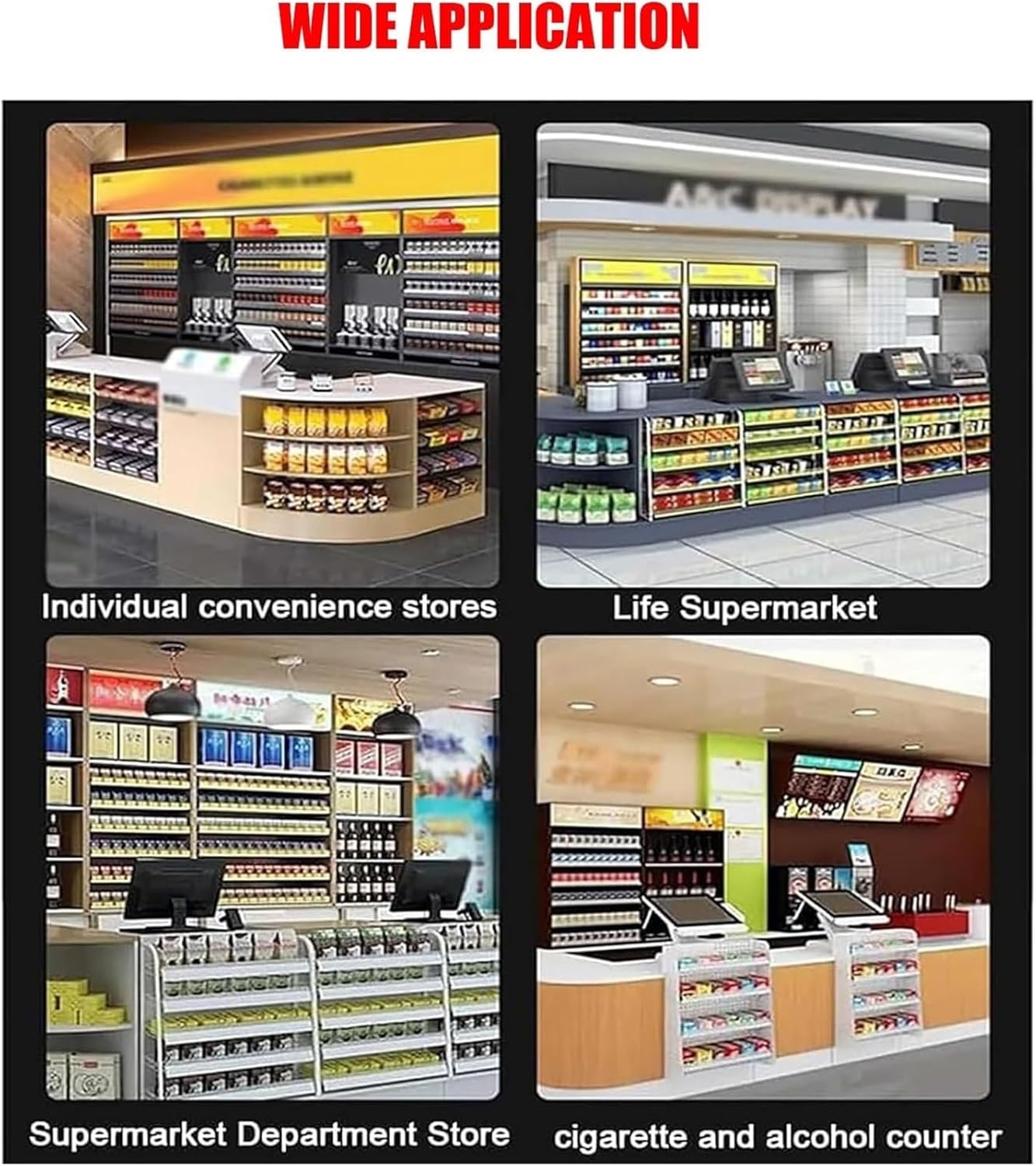 Cigarette Display Holder , Supermarket Cabinet Matchbook Divider Display Case(38x27x20cm(15x10.6x7.9inch))