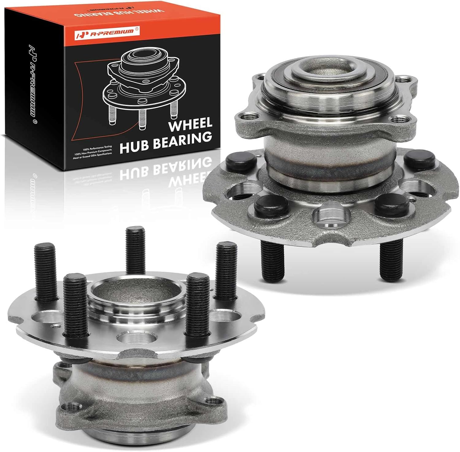 A-Premium 2 x Rear Wheel Bearing and Hub Assembly with 5-Lug Compatible with Honda Odyssey 2011-2017
