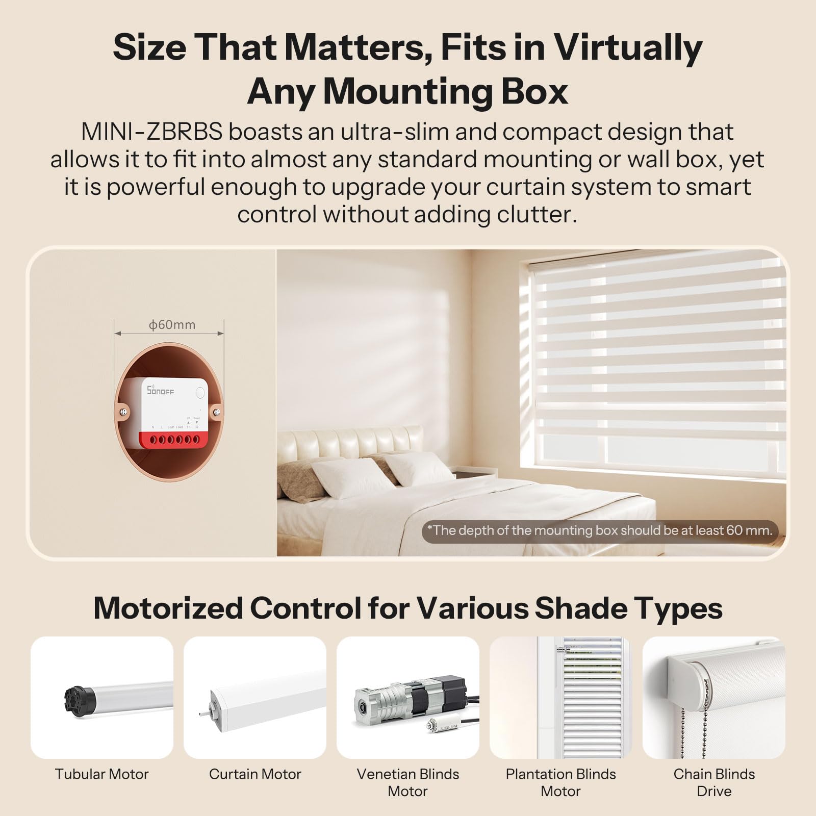 Micromodule volets roulants Zigbee 3.0 SONOFF MINI-ZBRBS
