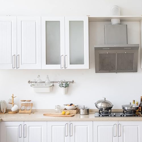 Miniatura 4 de Paquete de 10 manijas de gabinete de cocina de 6.3 pulgadas (6.299 in) de níquel satinado cepillado, tiradores de gabinete de cocina, tiradores de