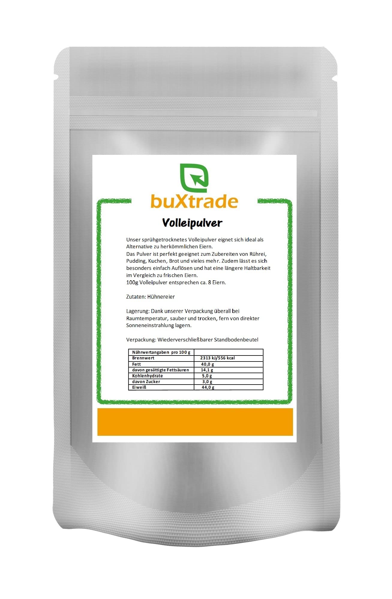 2x 1 kg | Volleipulver | Sprühgetrocknet | Eier | Pulver | Vollei | Ei | Buxtrade